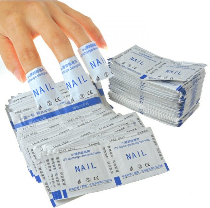 cotton-lined-nail-tapes-675x670 Most Efficient Ways to Remove Gel Manicure at Home!
