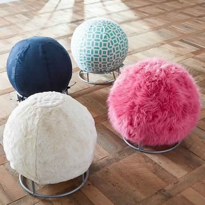 fur exercise ball desk chairs o Benefits of using Yoga Ball Chair for your Home or Office - 12