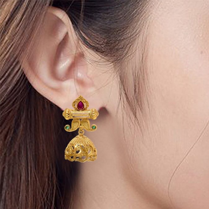 glossy golden artistic earrings 18 New Jewelry Trends for This Summer - 23