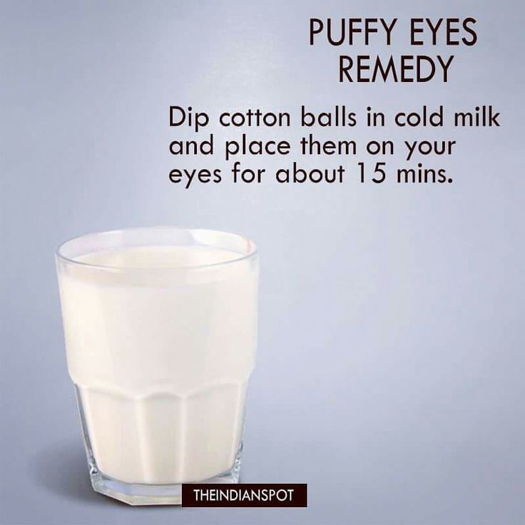 Apply cotton pads soaked in cold soy milk over your eyes Get Whiter Eye Whites with These 7 Exclusive Tips! - 6