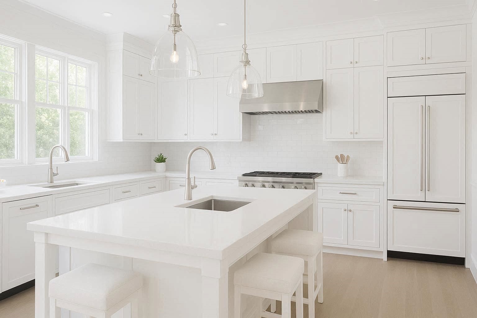 Bright White Kitchen Islands That Become the Centerpiece Top 10 Best White Bright Kitchen Design Ideas - 6