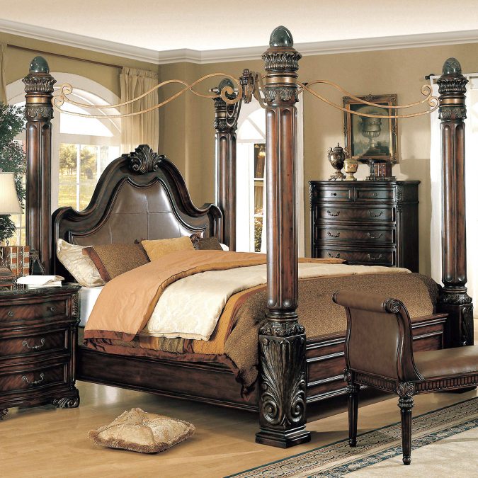 Classic-canopy-bed-bedroom-interior-design-675x675 Canopy Beds through History... 35+ Bedroom Designs