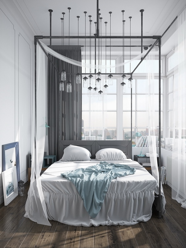 Canopy Beds through History... 35+ Bedroom Designs 19 Modern Pipe Canopy Bed with Simple Headboard Canopy Beds through History... 35+ Bedroom Designs - 19