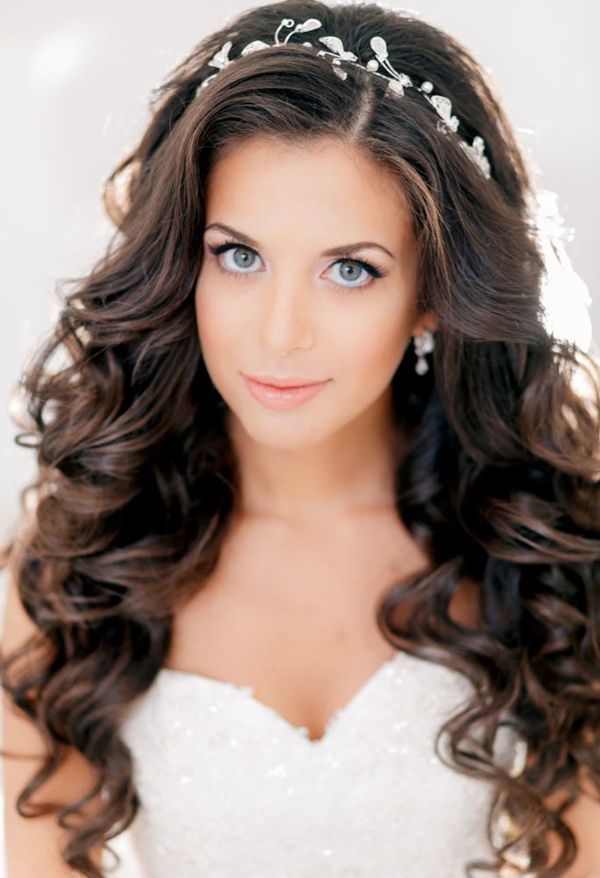 Simple-loose-curls-wedding-hairstyles 12 Wedding Day Killer Hairstyles for Curly Hair