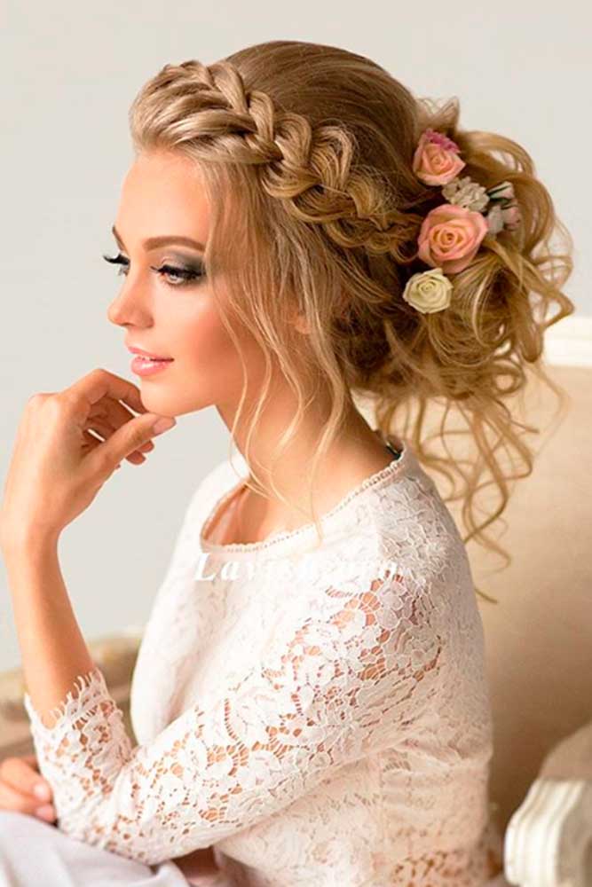 The-Goddess-Updo-wedding-hairstyles 12 Wedding Day Killer Hairstyles for Curly Hair