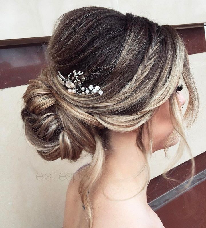 balayage braid updo wedding hairstyle 12 Wedding Day Killer Hairstyles for Curly Hair - 12