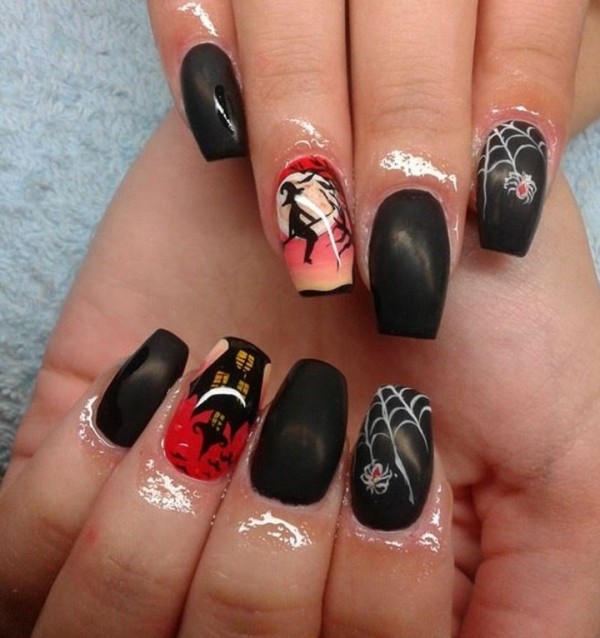 85+ Seriously Spooky Halloween Nail Art Ideas 120 halloween nail ideas 117 85+ Seriously Spooky Halloween Nail Art Ideas - 120