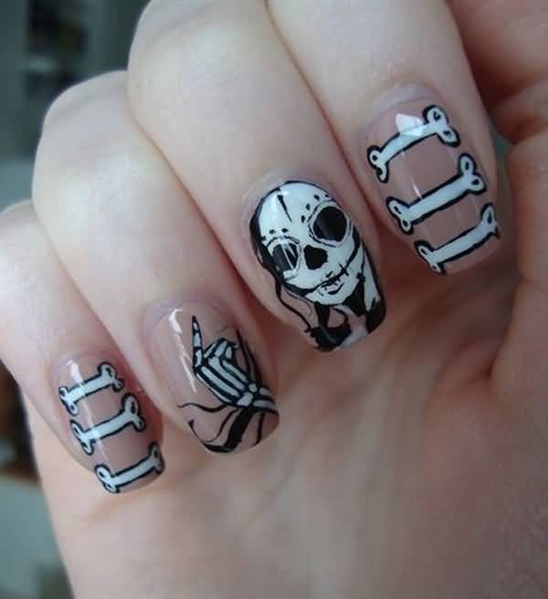 halloween-nail-ideas-123 89+ Seriously Spooky Halloween Nail Art Ideas
