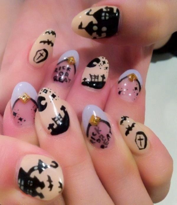 85+ Seriously Spooky Halloween Nail Art Ideas 129 halloween nail ideas 126 85+ Seriously Spooky Halloween Nail Art Ideas - 129