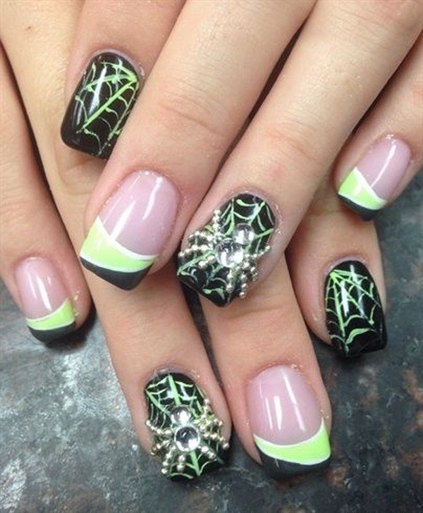 85+ Seriously Spooky Halloween Nail Art Ideas 133 halloween nail ideas 130 85+ Seriously Spooky Halloween Nail Art Ideas - 133