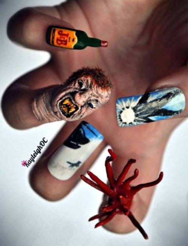 halloween nail ideas 141 85+ Seriously Spooky Halloween Nail Art Ideas - 144