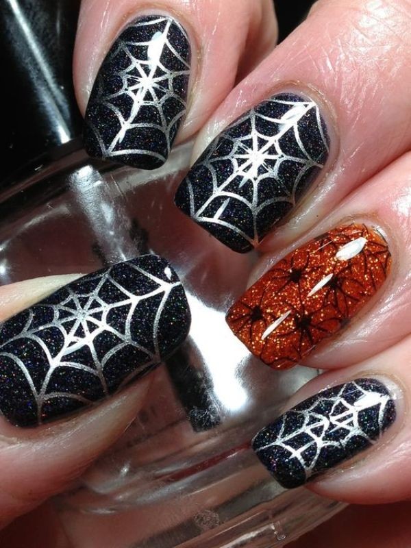 halloween-nail-ideas-154 89+ Seriously Spooky Halloween Nail Art Ideas