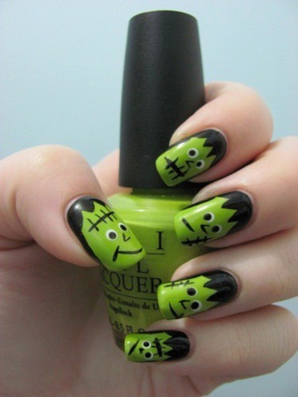 85+ Seriously Spooky Halloween Nail Art Ideas 162 halloween nail ideas 159 85+ Seriously Spooky Halloween Nail Art Ideas - 162