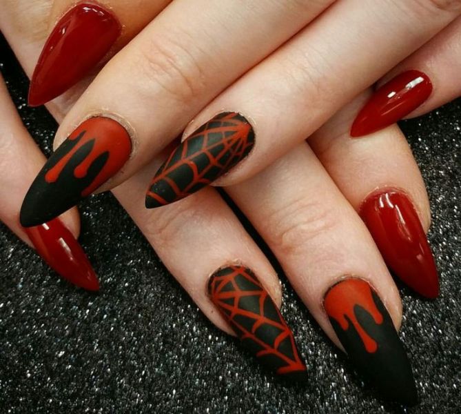 85+ Seriously Spooky Halloween Nail Art Ideas 184 halloween nail ideas 181 85+ Seriously Spooky Halloween Nail Art Ideas - 184