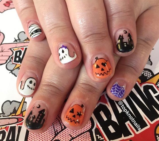 halloween-nail-ideas-183 89+ Seriously Spooky Halloween Nail Art Ideas