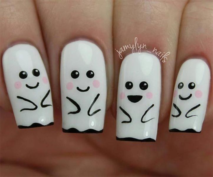 halloween nail ideas 187 85+ Seriously Spooky Halloween Nail Art Ideas - 190