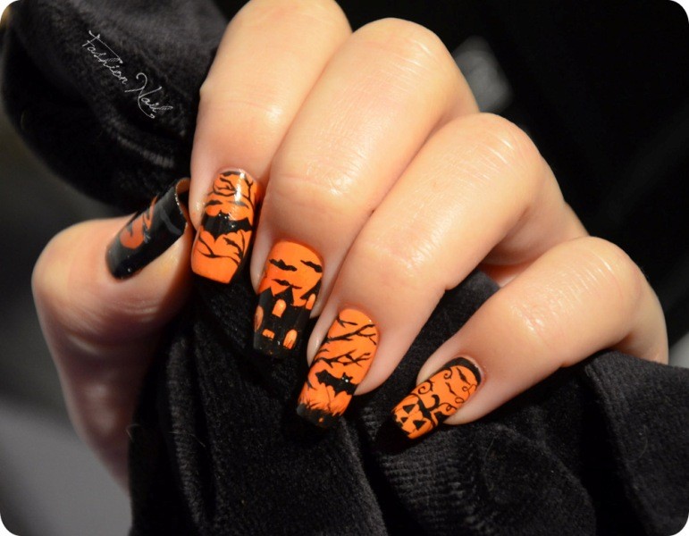 halloween nail ideas 191 85+ Seriously Spooky Halloween Nail Art Ideas - 194