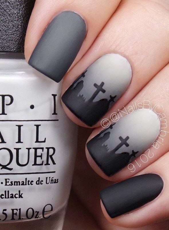 85+ Seriously Spooky Halloween Nail Art Ideas 28 halloween nail ideas 26 85+ Seriously Spooky Halloween Nail Art Ideas - 28