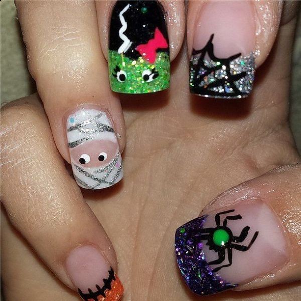 halloween-nail-ideas-31 89+ Seriously Spooky Halloween Nail Art Ideas