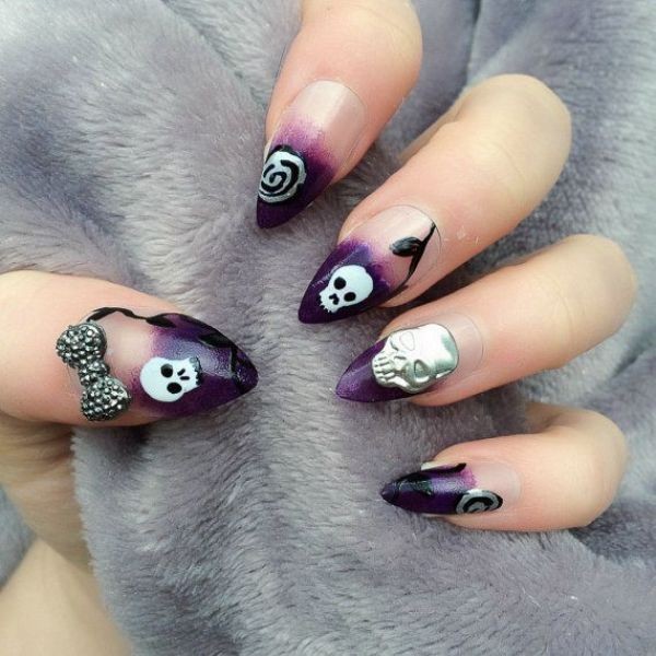 halloween-nail-ideas-62 89+ Seriously Spooky Halloween Nail Art Ideas