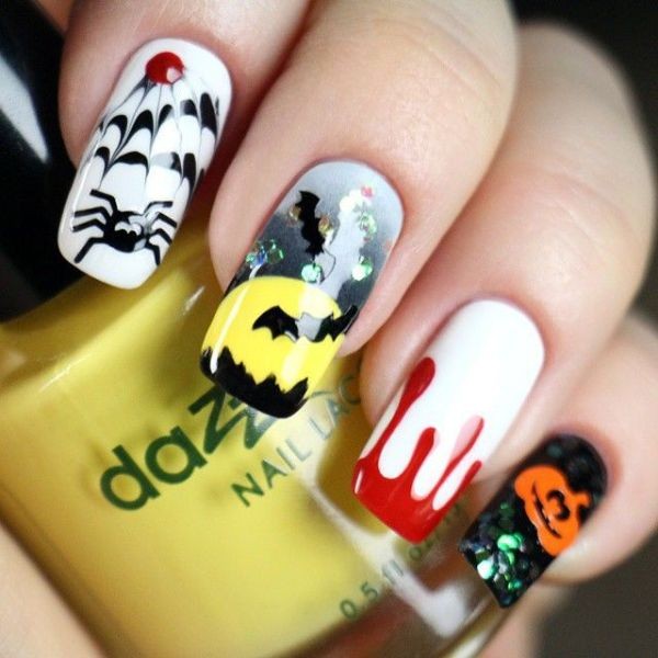 halloween nail ideas 68 85+ Seriously Spooky Halloween Nail Art Ideas - 77