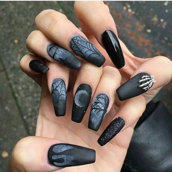 halloween nail ideas 69 85+ Seriously Spooky Halloween Nail Art Ideas - 78