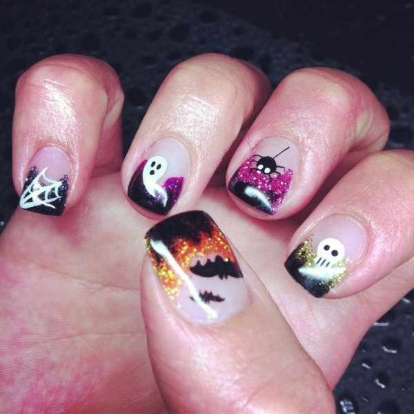 85+ Seriously Spooky Halloween Nail Art Ideas 93 halloween nail ideas 84 85+ Seriously Spooky Halloween Nail Art Ideas - 93