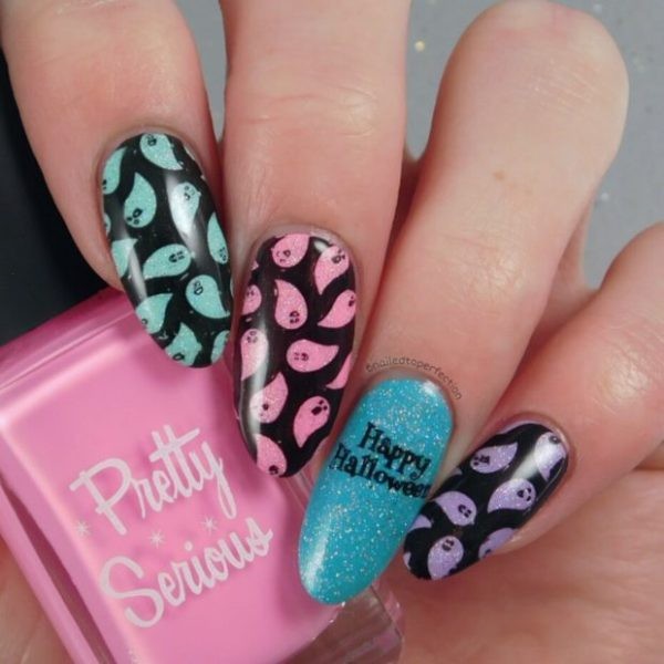 85+ Seriously Spooky Halloween Nail Art Ideas 99 halloween nail ideas 90 85+ Seriously Spooky Halloween Nail Art Ideas - 99