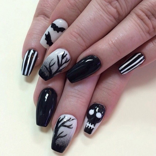 halloween nail ideas 92 85+ Seriously Spooky Halloween Nail Art Ideas - 101
