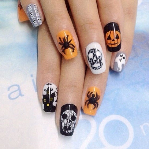 halloween nail ideas 93 85+ Seriously Spooky Halloween Nail Art Ideas - 102