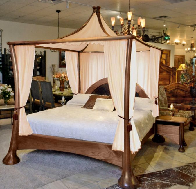 modern-Romantic-canopy-bed-frame-675x651 Canopy Beds through History... 35+ Bedroom Designs
