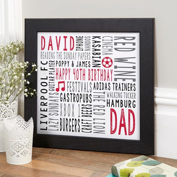 Top 10 Precious Gifts Your Father Will Fancy 22 personalised print word art square casino Top 10 Precious Gifts Your Father Will Fancy - 22