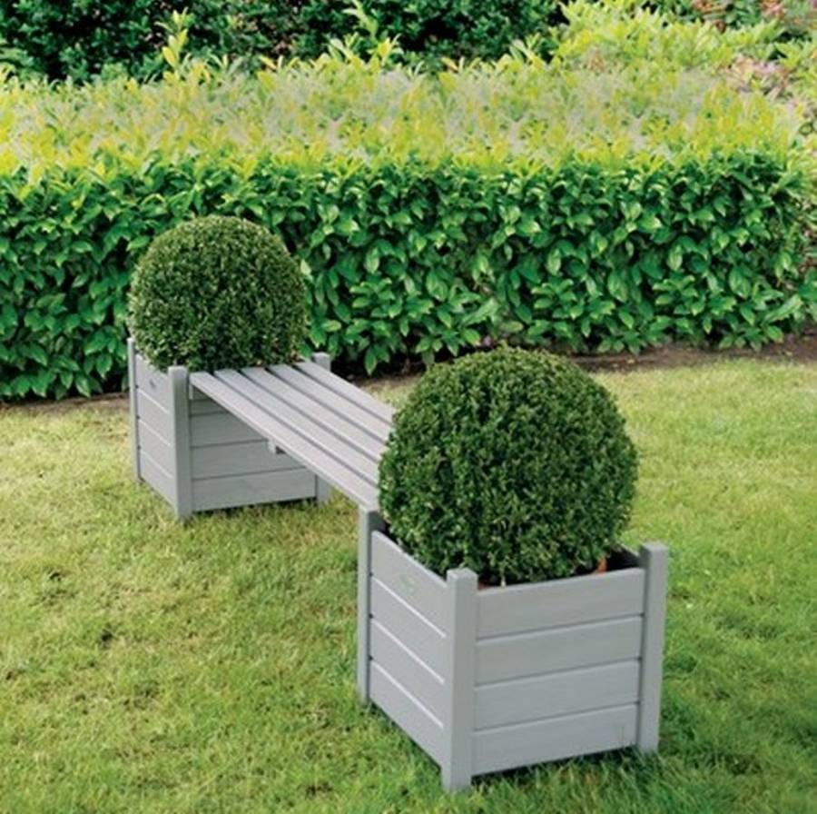 plant-pots-garden-benches 15 killer Garden Bench Decoration Ideas