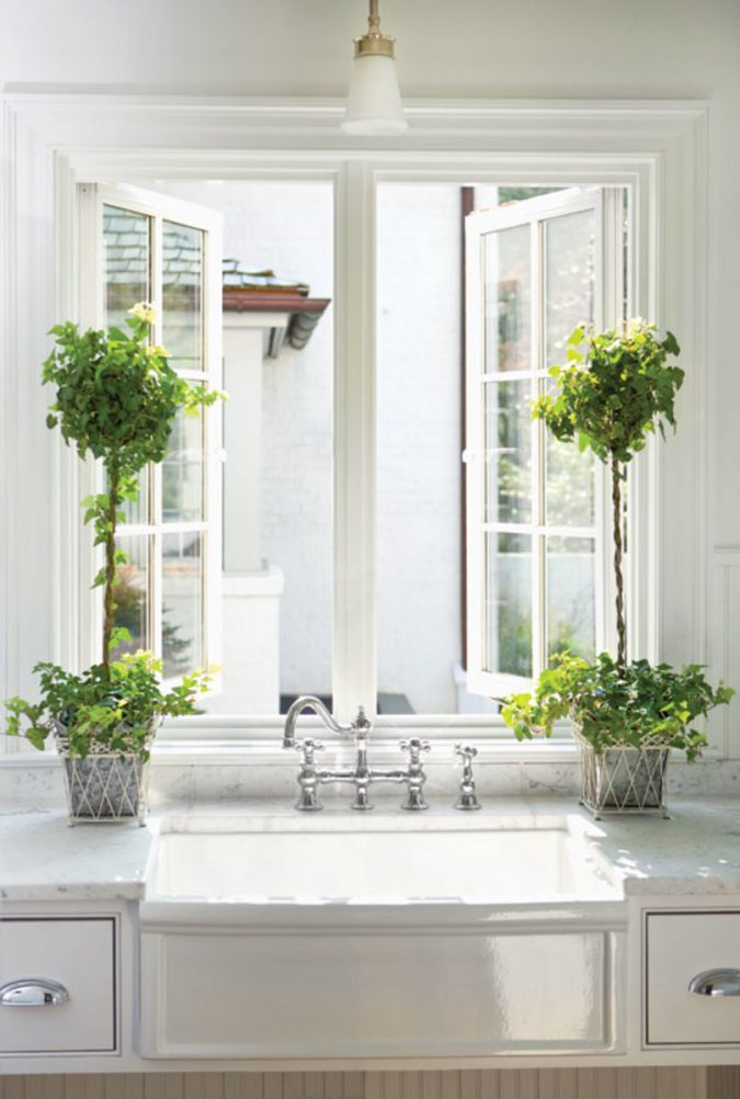 white kitchen houseplants Top 10 Best White Bright Kitchen Design Ideas - 20