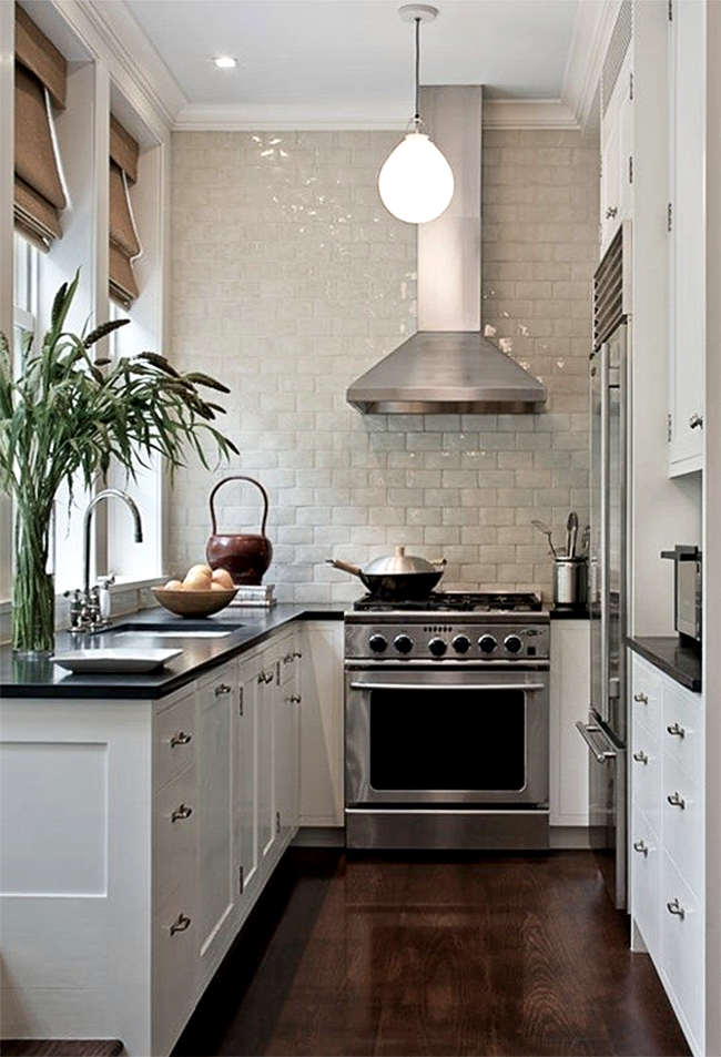 white-small-kitchen Top 10 Best White Bright Kitchen Design Ideas
