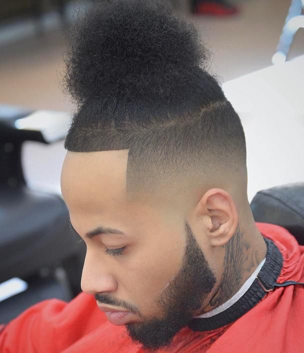 Black-Men-Bun-Hairstyle 7 Crazy Curly Hairstyles for Black Men in 2020