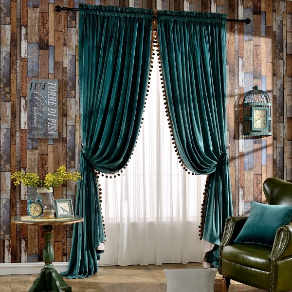 blackout curtains with fur balls 5 7 Luxurious Blackout Curtain Ideas That Will Turn Your Window into a Piece of Art - 20