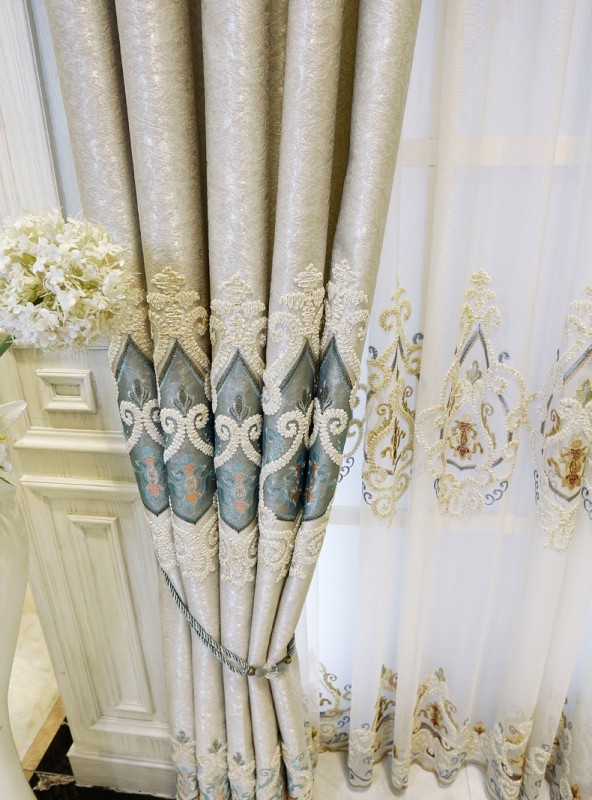embroidered blackout curtains 1 7 Luxurious Blackout Curtain Ideas That Will Turn Your Window into a Piece of Art - 3