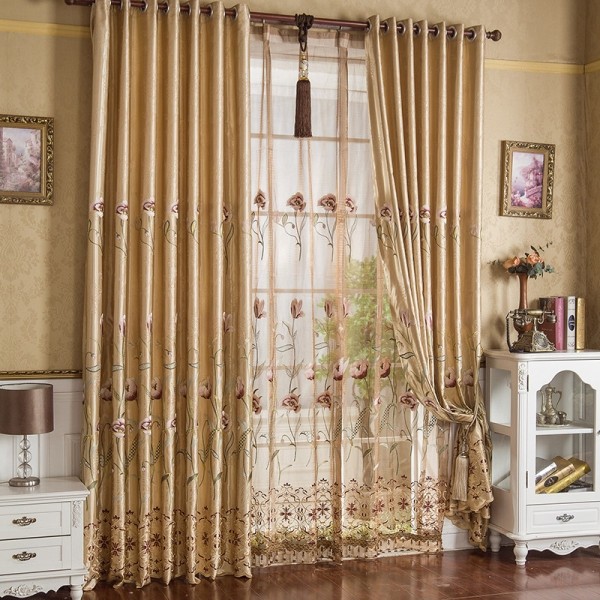 embroidered blackout curtains 10 7 Luxurious Blackout Curtain Ideas That Will Turn Your Window into a Piece of Art - 12