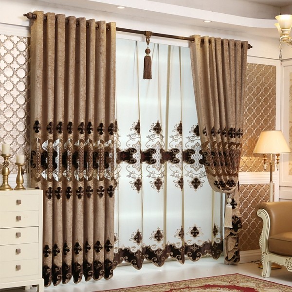 embroidered-blackout-curtains-11 7 Luxurious Blackout Curtain Ideas That Will Turn Your Window into a Piece of Art