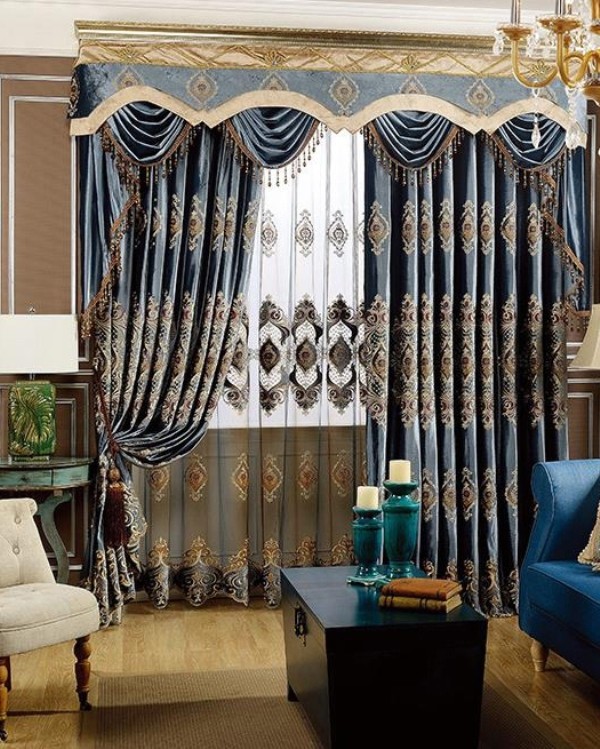 embroidered blackout curtains 3 7 Luxurious Blackout Curtain Ideas That Will Turn Your Window into a Piece of Art - 5