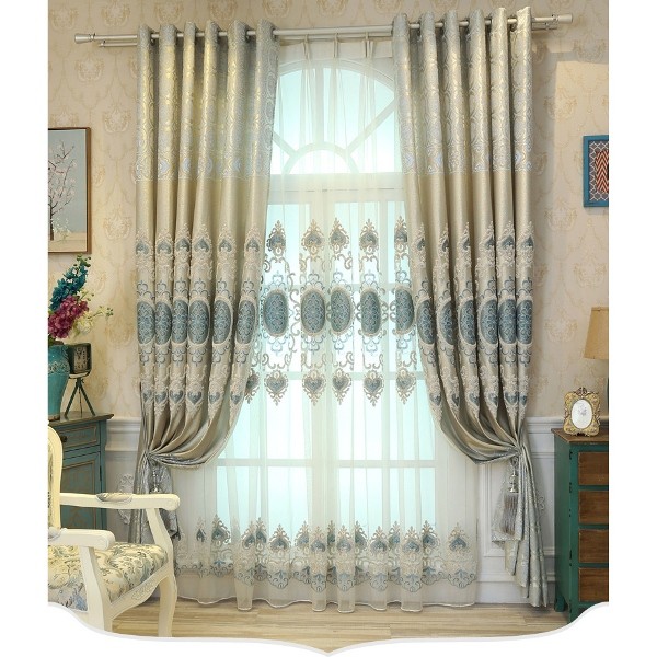 embroidered blackout curtains 4 7 Luxurious Blackout Curtain Ideas That Will Turn Your Window into a Piece of Art - 6