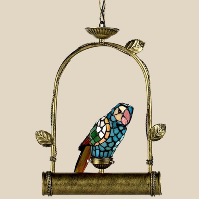 macaw tiffany accent pendant light stained Top 10 Unique Lighting Products Trending - 2
