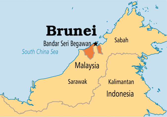 Brunei map Top 5 Debt-Free Countries in The World! - 16