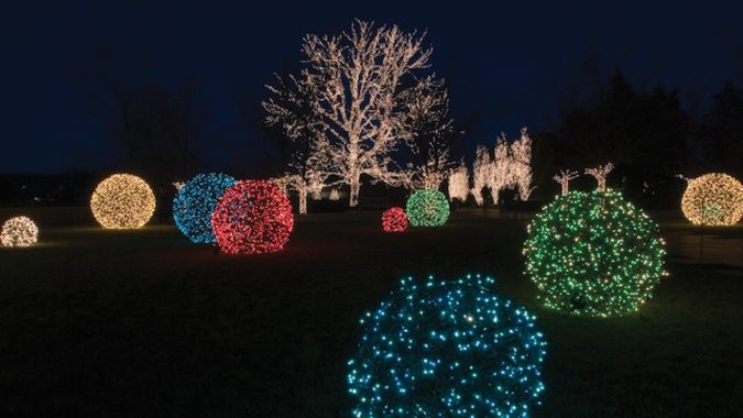 Christmas light balls out of the chicken wire Top 10 Outdoor Christmas Light Ideas - 15