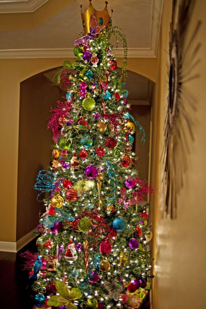 Christmas tree with multicolored lights Top 10 Christmas Decoration Ideas & Trends - 19