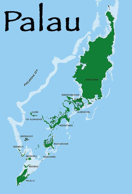 Top 5 Debt-Free Countries in The World! 10 Palau map Top 5 Debt-Free Countries in The World! - 10