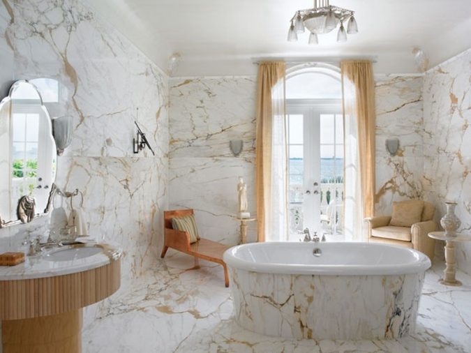 luxurious-marble-bathroom-675x506 Best 10 Master Bathroom Design Ideas for 2021