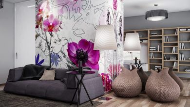 Top 10 Best Summer Decor Ideas 77 pink white gray living room floral wallpaper Top 10 Best Summer Decor Ideas - 77