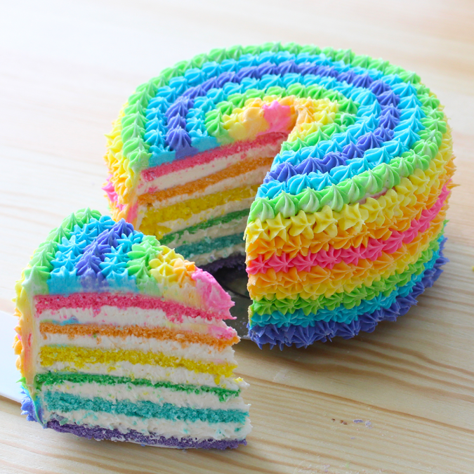 Top Regular Cakes to Add the Sweetness in Your Celebrations 10 rainbow cake garden party 2 Top Regular Cakes to Add the Sweetness in Your Celebrations - 10